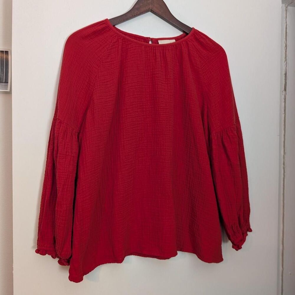 Universal Thread Women's Red and Orange Blouse
